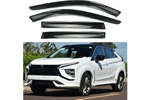 AOKAILI 4Pcs Smoke Black Tinted Tape-On Window Visor Deflectors Rain Guards Compatible with 2018-2024 Mitsubishi Eclipse Cross