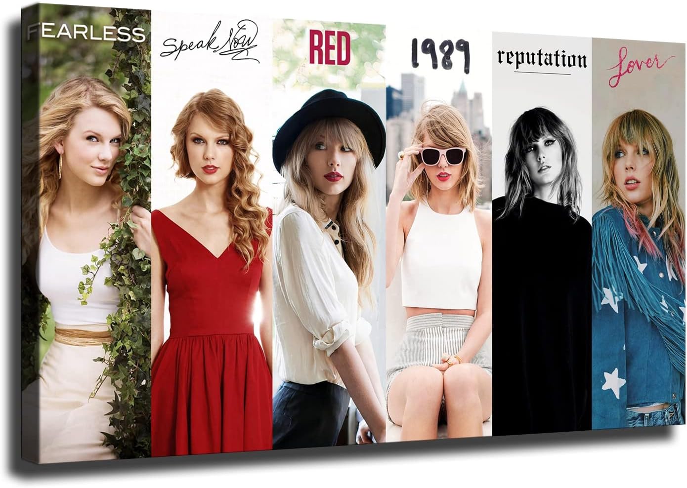Wall Décor - The Girl Taylors Album Poster Pop Singer Canvas Wall Art Print Art Decoration Photo Living Room Bedroom Decoration Poster Santa Rona(16x28inch-Unframed canvas,TL2022-B)