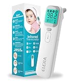 Elera Ear Thermometer for Kids, Baby Thermometer with Forehead and Ear Mode for Adults, Infant, Kids and Toddler, Touchless and 1 Second Reading with Fever Alarm and Mute Function, LCD