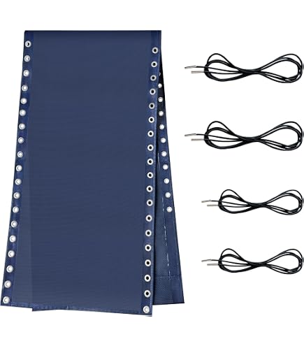 thumbnail image 2 of 63 X 17’’ Zero Gravity Replacement Fabric, Textilene Sling Chair Replacement Fabric With 4 Bungee Cords, Recliner Chair Replacement Fabric Kit For 2 of 9