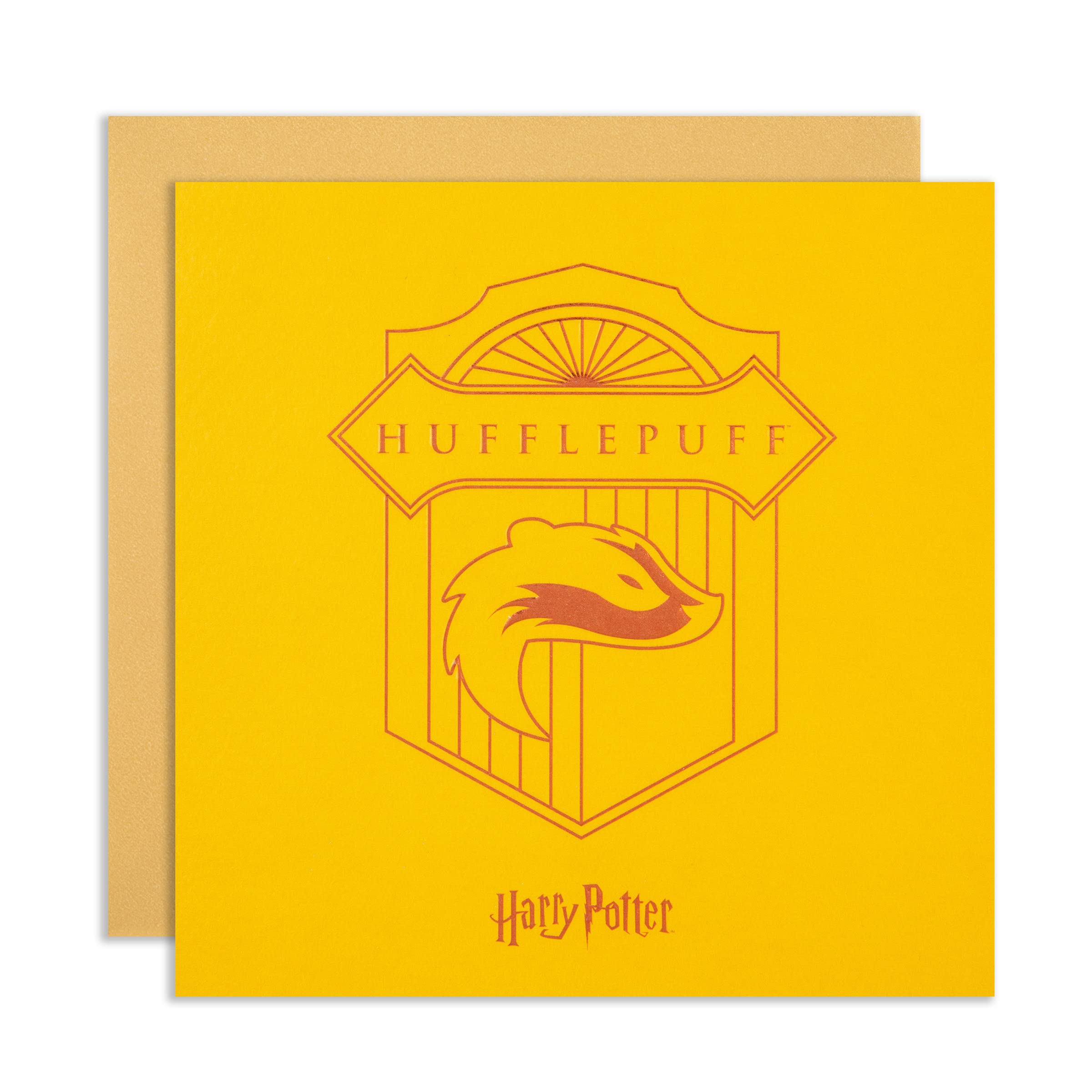 Cardology - Harry Potter Hufflepuff Birthday Card | Magical Mischief Collection | Official Wizarding World Merchandise (Hufflepuff)