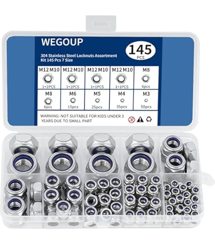 Amazon.com: NEIKO 50432A Hex Nut Assortment Set | 150 Pc