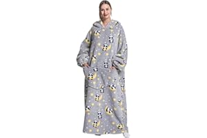 Capecage Blanket Hoodie, Long Hooded Blanket Sweatshirt as Birthday Gifts for Women Men, Long Wearable Blanket for Men Women