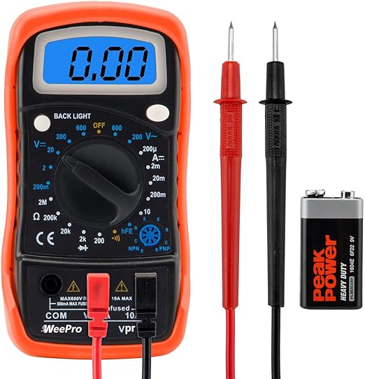 WeePro Vpro850L Digital Multimeter DC AC Voltmeter Ohm Volt Amp Test