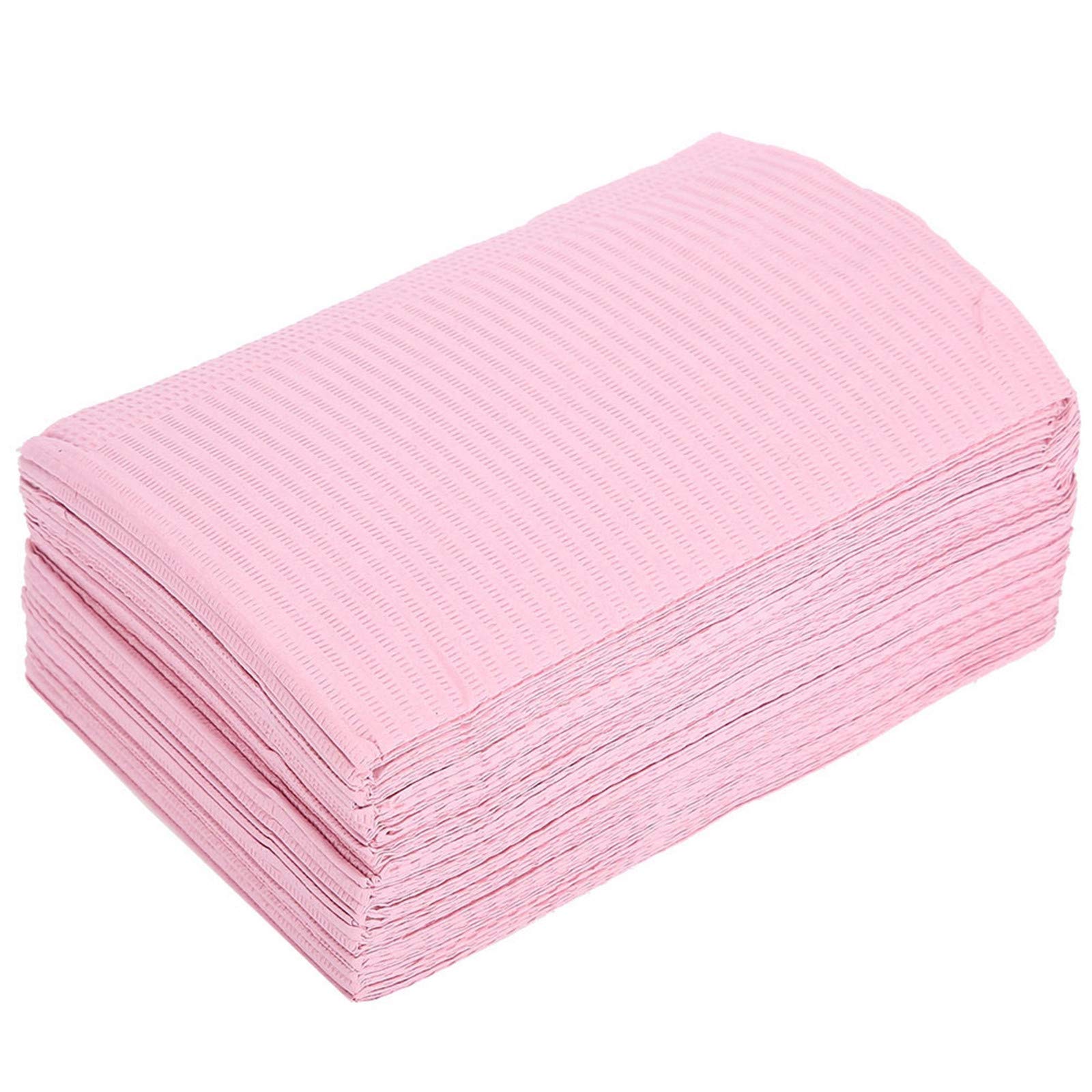 Dioche Nail Art Table Mat, 125pcs Disposable, Paper, Pink, Rectangular, 46*32cm, for Home, Office, Nail Salon, Beauty Salon