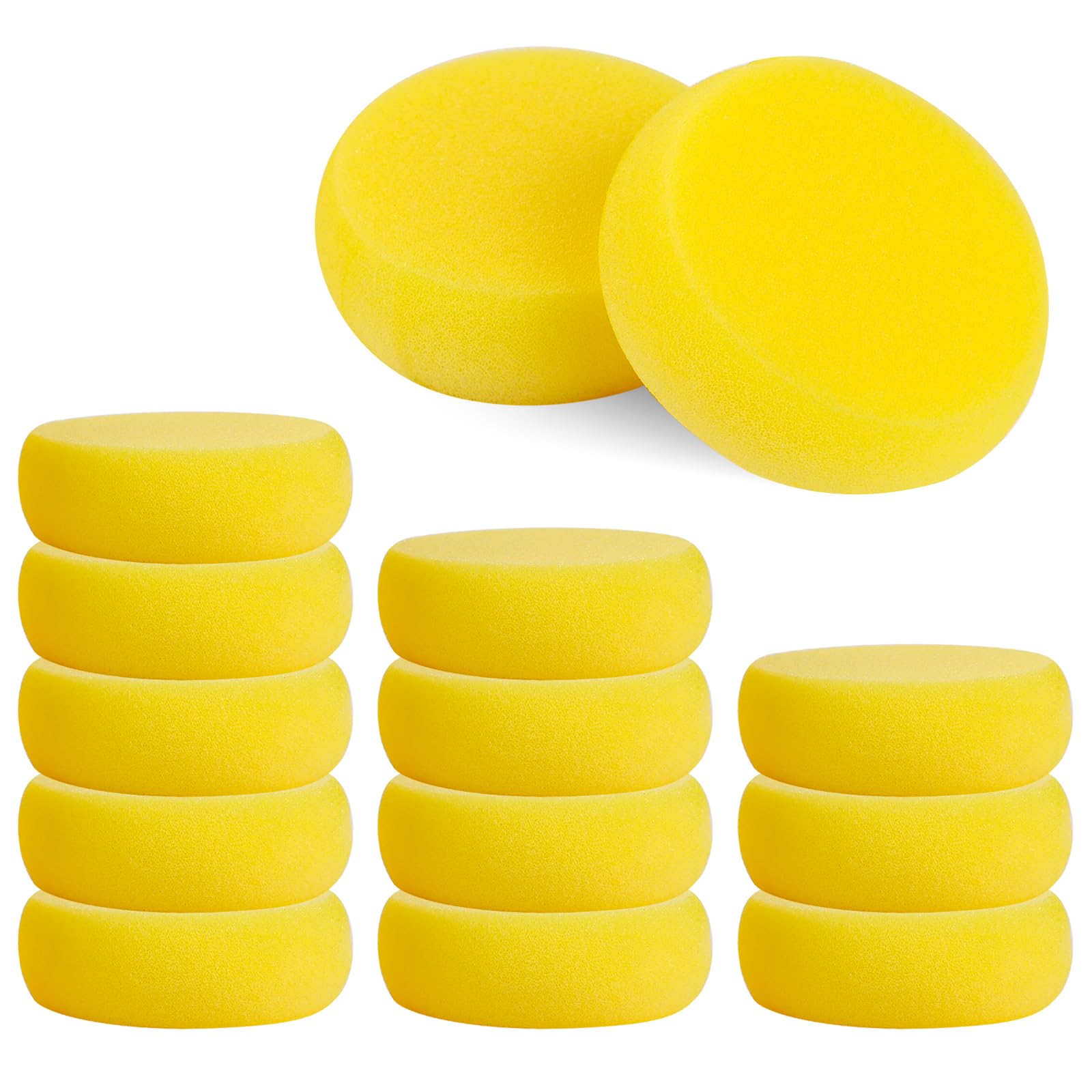 Photo 1 of 12 Pcs Round Painting Sponge 3inch Yellow Artist Sponges Craft Clay Sponge Watercolor Sponges for Face Painting Pottery Ceramics Art Crafts