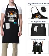 umboom Men's Funny BBQ Apron Black Chef Grilling Gift Dad Husband Boyfriend view 5