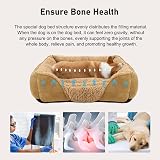 JOEJOY Medium Dog Cat Bed Lamb Fleece Warm Washable Brown 63x53x21cm view 5