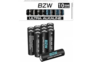 BZW AAA Alkaline Batteries, High-Performance (Triple A), 10-Year Shelf Life, 12 Count