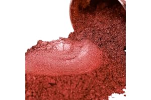 FIREDOTS Bold Rudy Wine Red Mica Powder - 100 grams - Epoxy Resin Color Pigment - Metallic Red Mica Powder for Epoxy Resin - Red Epoxy Pigment Powder - Epoxy Color Pigment - Epoxy Resin Pigment