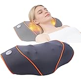 EvokeJoy Shiatsu Neck and Back Massager Pillow with Heat, Cordless Electric Deep Tissue Massage for Shoulder Comfort & Posture Support, Rechargeable Portable Full Body Masajeador