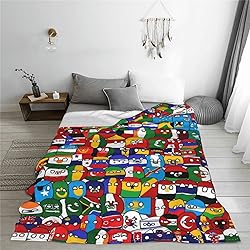 Countryball Polandball World Map Flannel Fleece