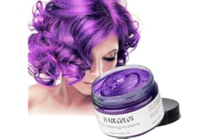 ACOSEXY Temporary Hair Color Wax Dye,Hair Spray Color, Natural Hair Wax Color, Kids Temporay Hair Wax Dye Ash for Halloween Cosplay,Party,Masquerade (Purple, 120g)