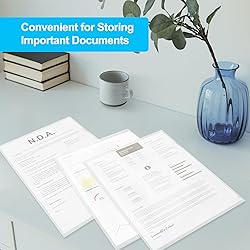 ViVin 36-Pack Sturdy Clear Folders for