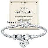 Yonhon Birthday Bracelet Gift for Girls 1-21 Years Old,Heart Happy Birthday Bracelet for Daughter Granddaughter Niece Girls