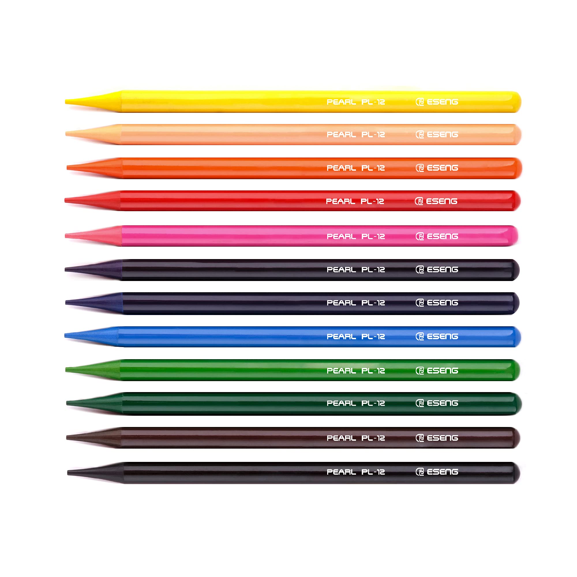 ESENG® Pure leads colour pencil set PEARL PL-12, 12 colours drawing pencils