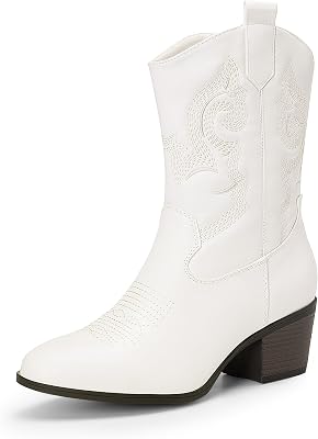Botas Vaqueras Media Caña,Blanco,38