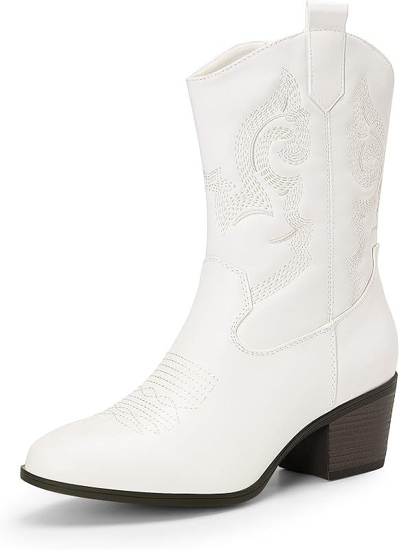 Botas Vaqueras Media Caña,Blanco,38