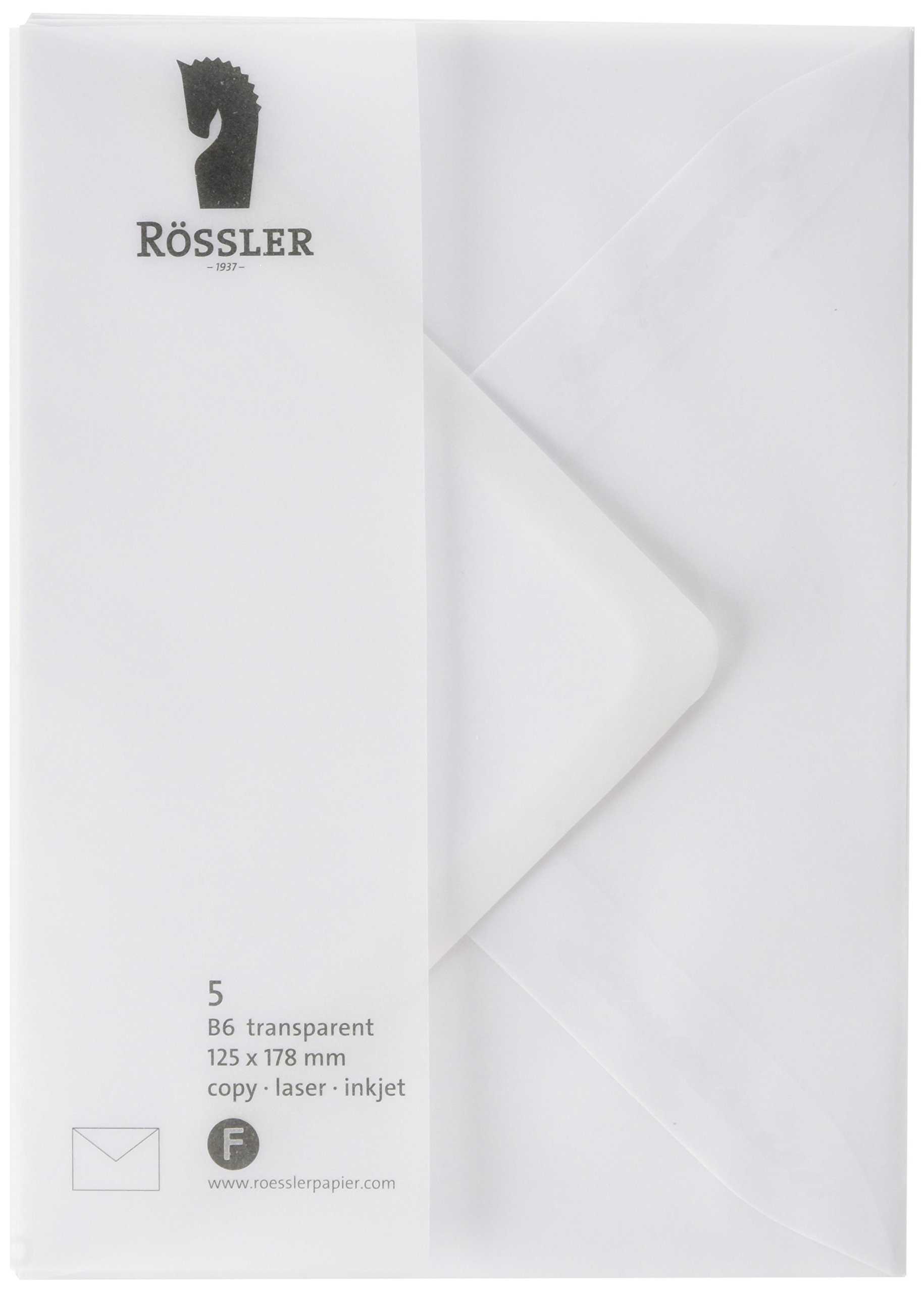 Paperado B6 Lined Tissue Envelope - Transparent High White (Pack of 5)