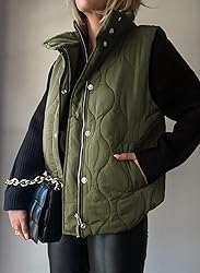 EVALESS Cute Cropped Puffer Vest Women Lightweight