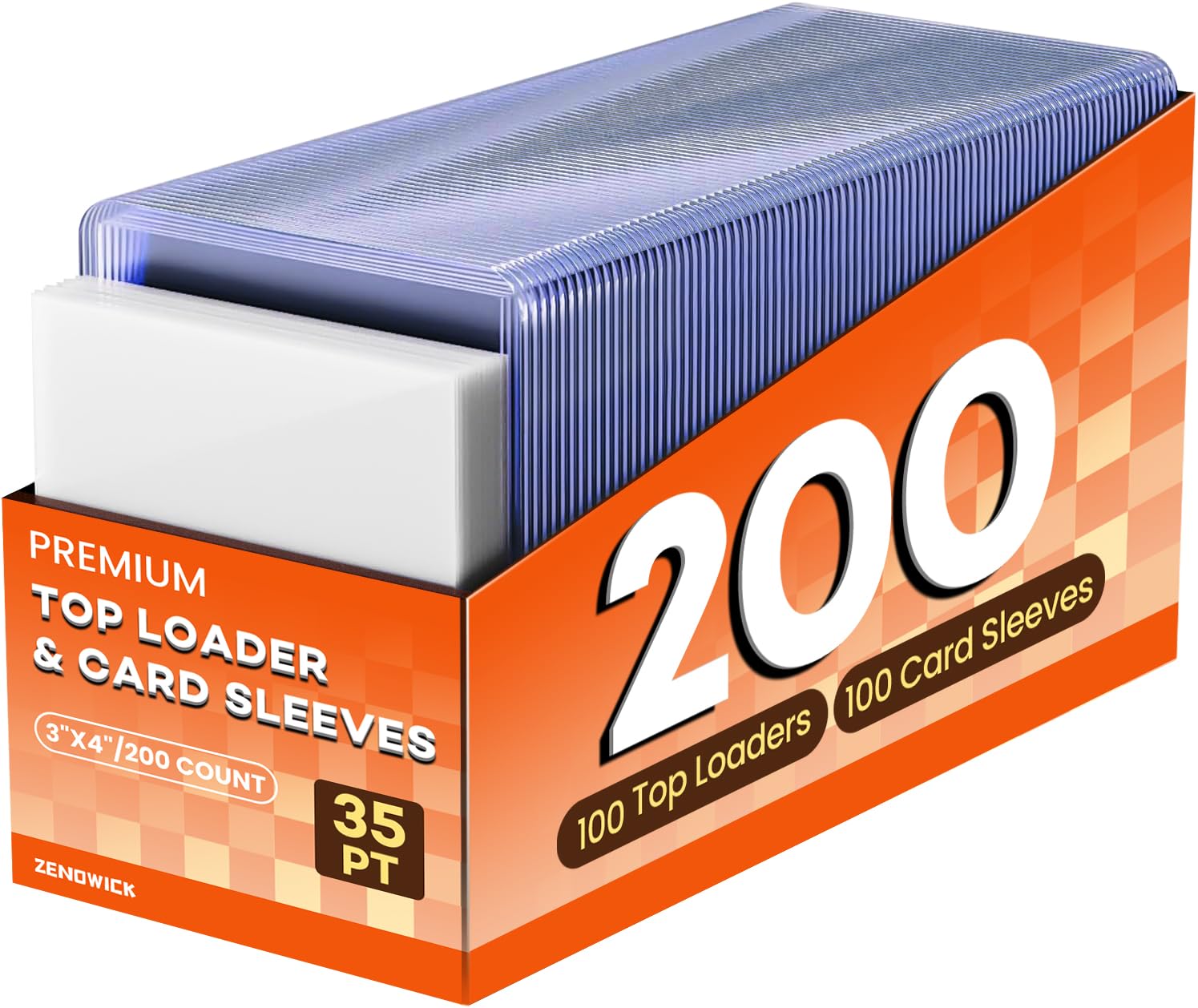 Photo 1 of 200 Card Sleeves Top Loaders for Cards, 3" x 4" Hard Plastic Toploaders, Baseball Card Protectors, Trading Card Holder for Football Sports Cards (100 Toploaders + 100 Penny Sleeves)
