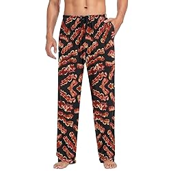 Ollabaky Pajama Pants for Men Bacon Pattern Men's