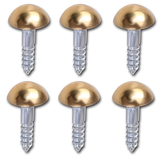 6X Brass Domed Cap Mirror Screws 8mm x 3/4" Amazon.co.uk DIY & Tools