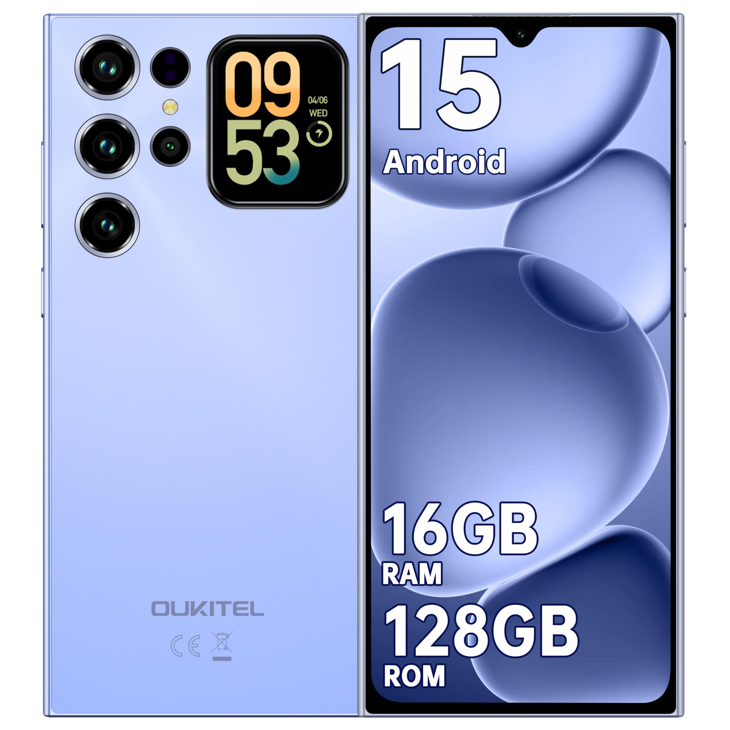 OUKITEL C62 Mobile Phones 2025 - Android 15, 6.88