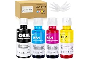 EXCERCUS Refill Ink Replacement Compatible with HP 31 Ink Bottle Set HP 32XL 32 XL Ink Work for HP Smart Tank 5000 6001 5101 