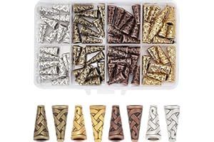PH PandaHall 80pcs 4 Colors Earring Cones for Jewelry Making, 18x8mm Tibetan Metal Cone Bead End Caps Spacer Beads Caps Bead Cone for DIY Earring Jewelry Pendants DIY Crafts Making, Hole: 1mm
