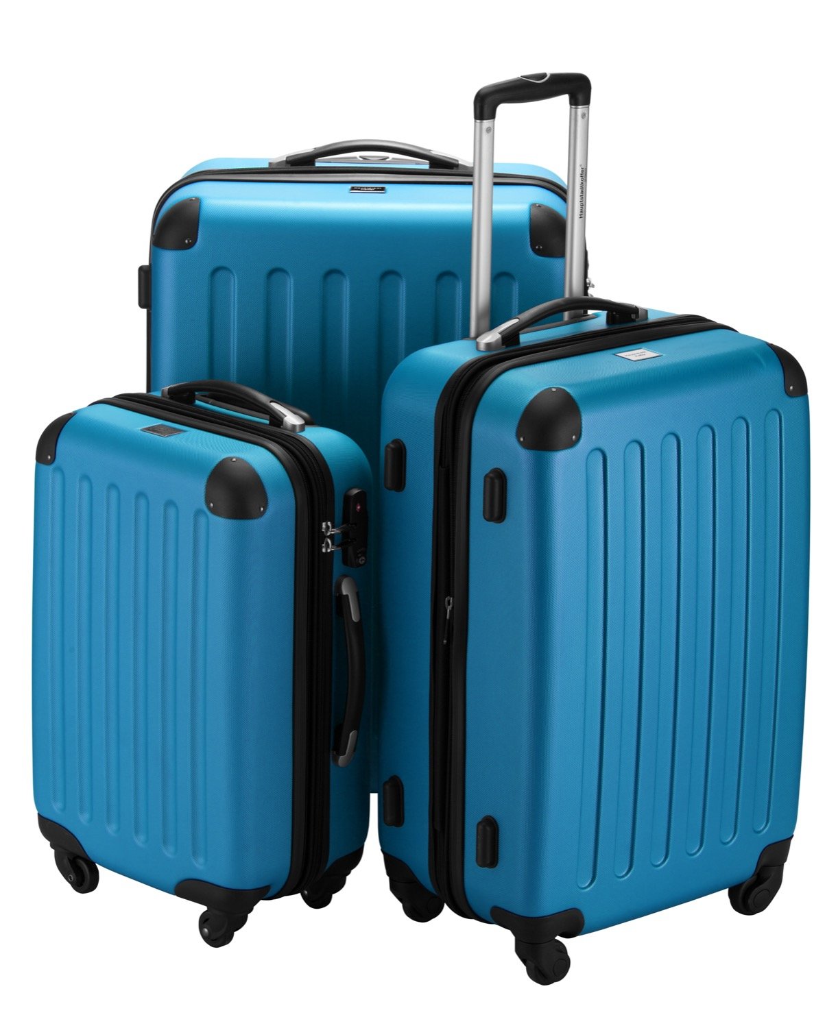 Hauptstadtkoffer Spree – 3-Piece Luggage Set – Carry-On Suitcase 55 cm, Medium Suitcase 65 cm & Large Travel Suitcase 75 cm, ABS+PC Hardshell, TSA Combination Lock, Cyanblue — image 1