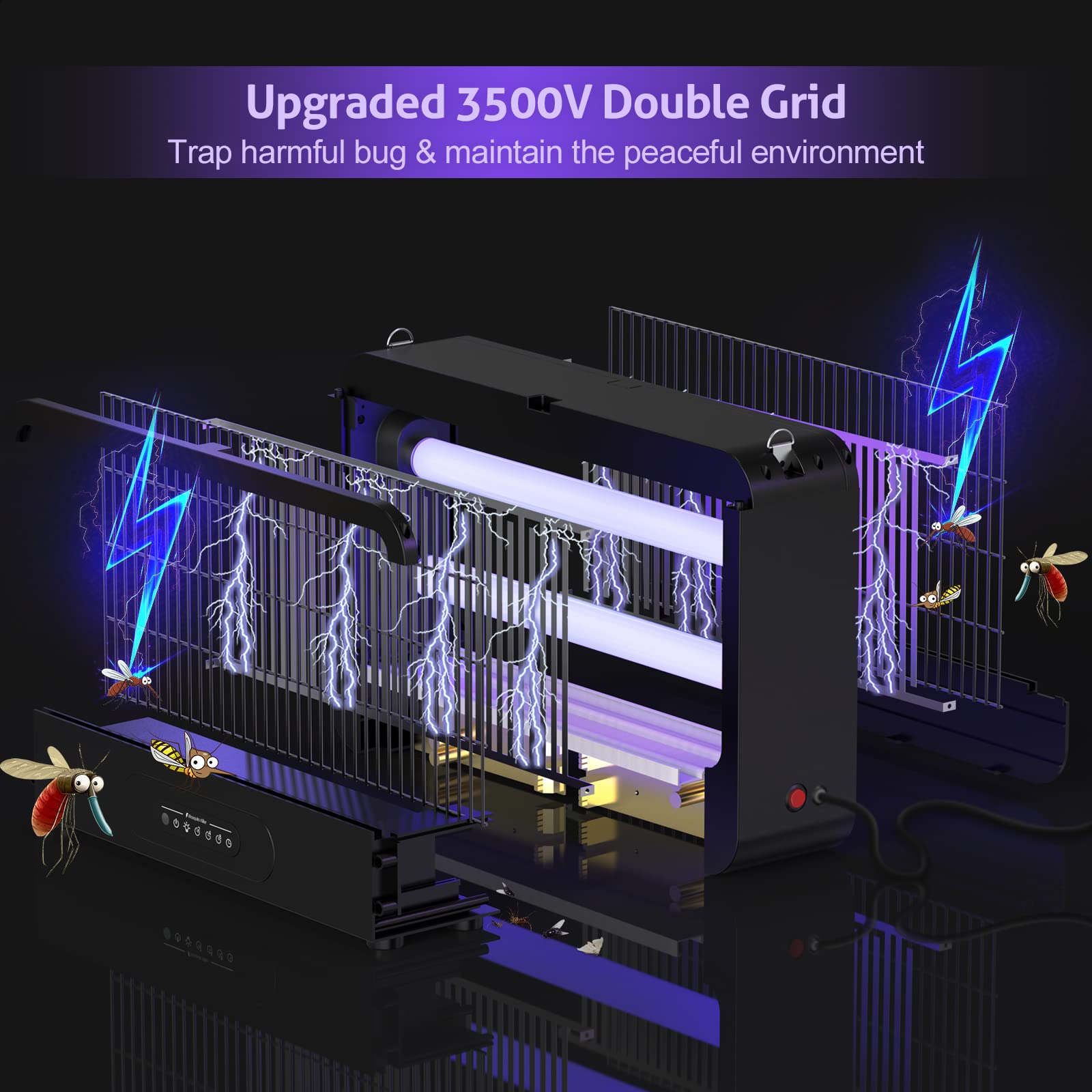 Mua Bug Zapper, FTMKK Mosquito Zapper [Poweful 3500V Double Grid ...