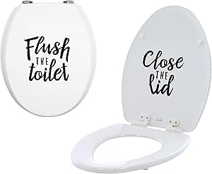 Bathroom Toilet Seat Sticker Decal - Cat Break Out Breaking - Funny Fun Learning Educational