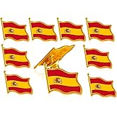 10/20/50/100 Pack Metal Spain Flag Lapel Pin Waving Spainish Pins bulk Patriotic Badge Souvenir Gifts
