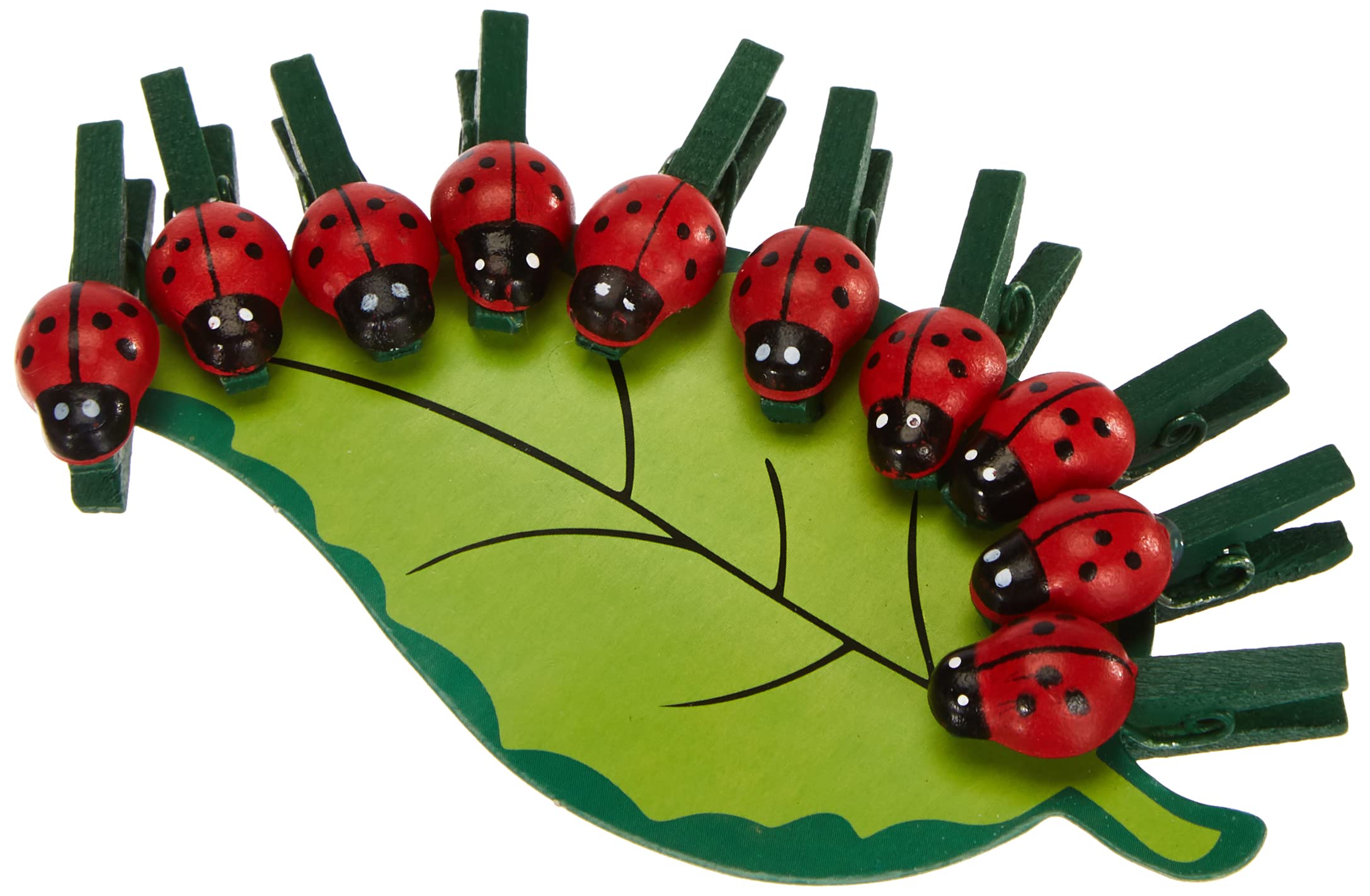 Unbekannt Rayher Wooden Pegs Ladyäfer 2.5 cm Pack of 10