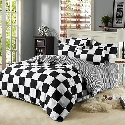 Buy Nokolulu Duvet Cover Queen Ultra Soft Lightweight Microfiber 3 Pieces 1 Duvet Cover 2 Pillow Shams Black And White Buffalo Plaid Checkered Duvet Cover Set With Zipper Closure Online In Indonesia B07fs6qc3m