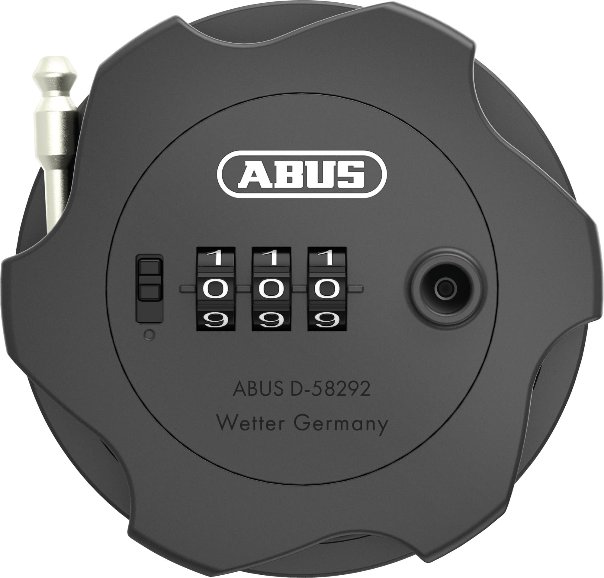 ABUS Combiflex Adventure cable lock - lock for securing skis, pushchairs, e-scooters and scooters - 75 cm steel cable - with combination code - black