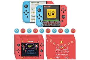 12PCS Video Game Birthday Invitations for Kids,Birthday Party Invitations with Envelopes and Stickers for Kids,Party Decorati