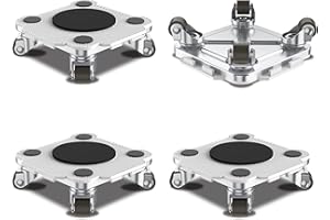 ONEON Furniture Mover Pro - 4Pack Enhanced Dollies with Custom TPE Wheels - Effortless Heavy Furniture Transport (Additional 