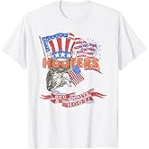 Hooters Red White and Hoot USA 4th of July American Flag T-Shirt
