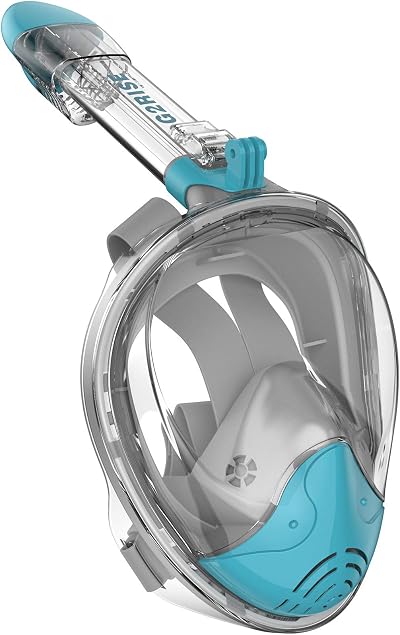 G2RISE SN01 Full Face Snorkel Mask with Camera Mount Anti-Fog 180° View