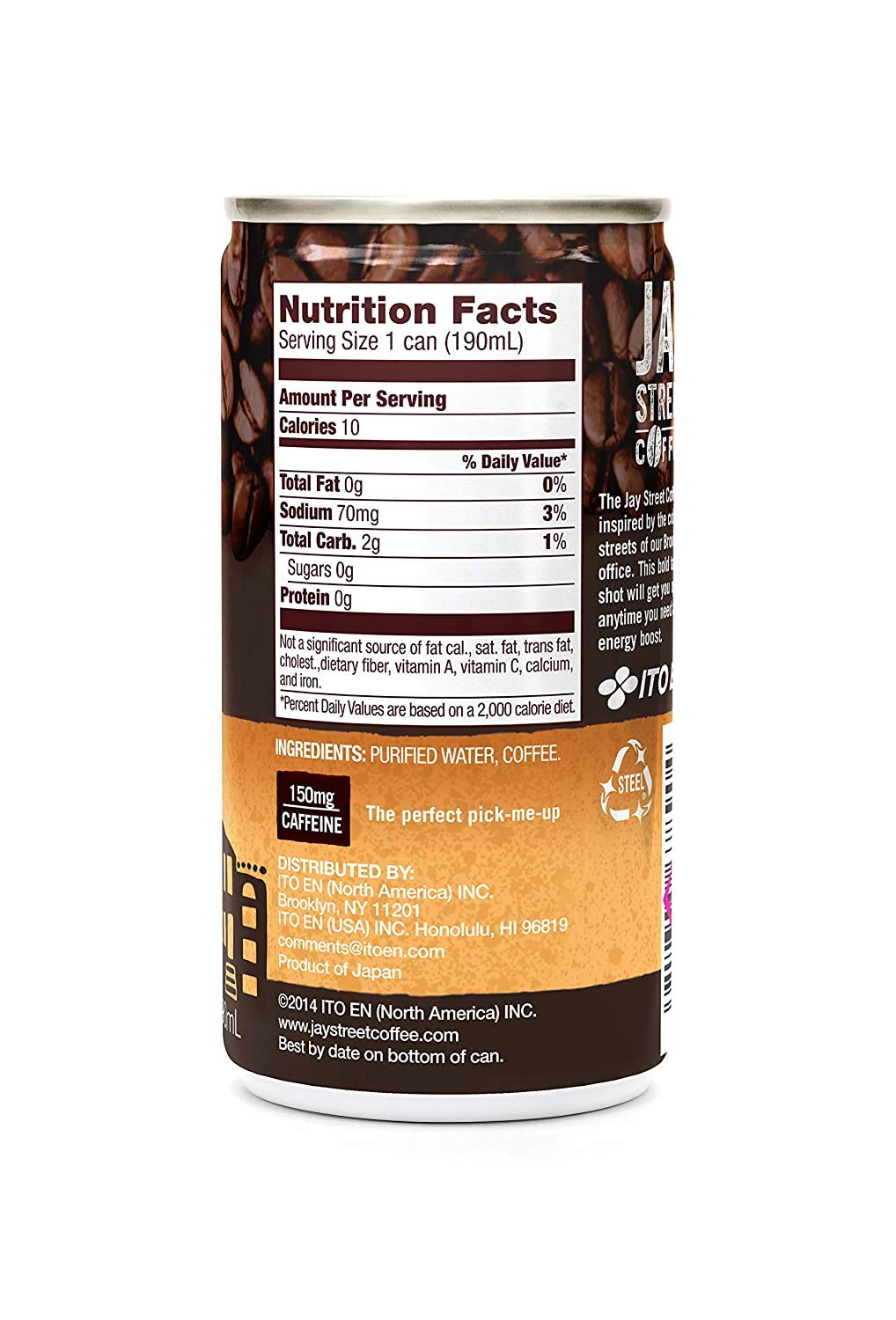 Jay Street Coffee, Coffee Shot, Unsweetened Black, 6.4 Ounce (Pack of 20)
