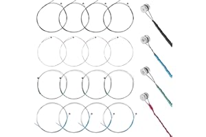 EUPHHONYCS 16 PCS Violin Strings, Universal Full Set Universal Carbon Steel Copper Wound with Copper-Plated Ball End Classic Steel Strings for Instruments 4/4 3/4 1/2 1/4 Violin