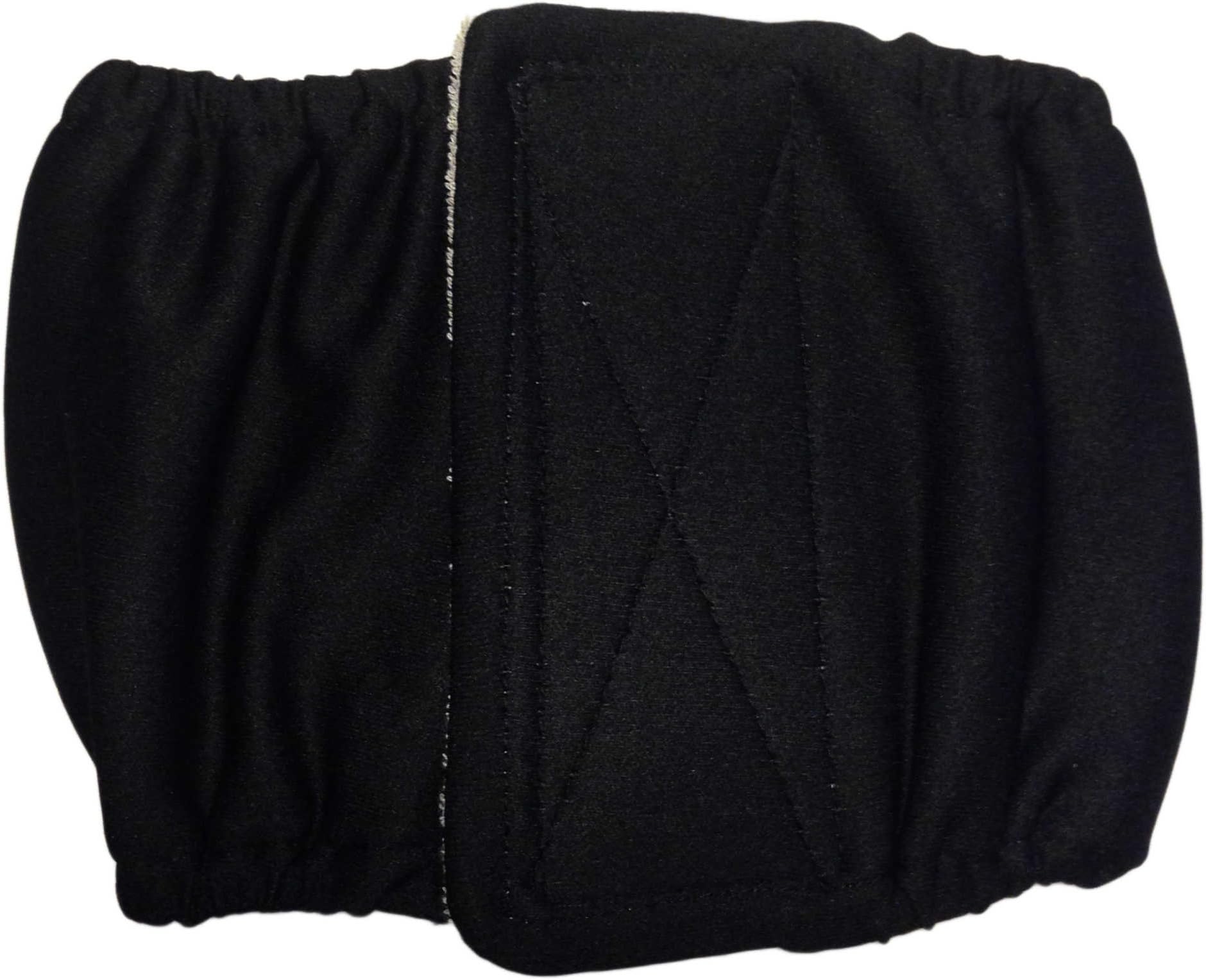Male Dog Diaper - Made in USA - Black Washable Dog Belly Band Male Wrap for Housebreaking, Male Marking and Incontinence