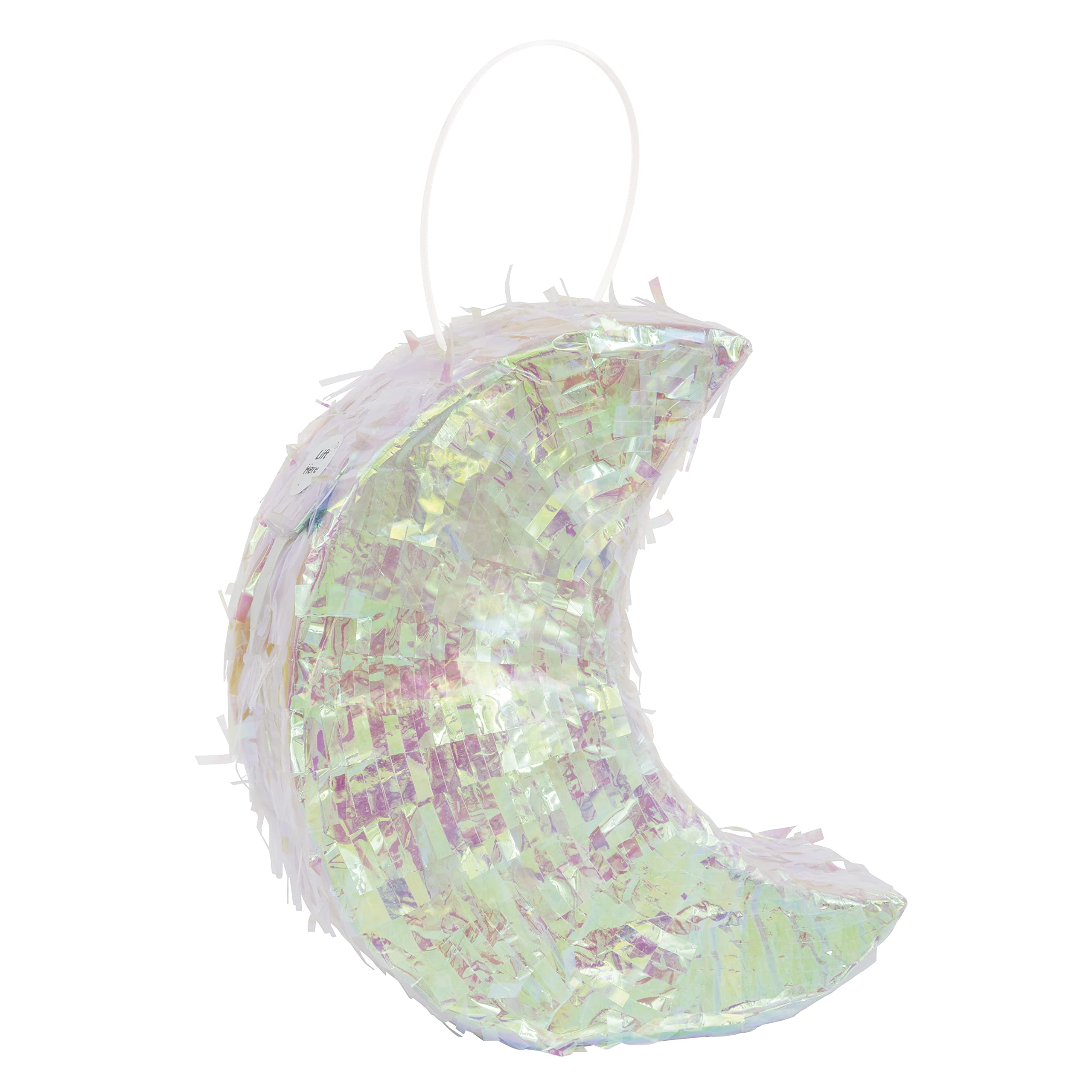 Unique 26363 Mini Iridescent Moon Pinata Favour Decoration-Purple Galaxy Party-1 Count (Pack of 1)