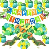 Drei Rex Dinosaurier Banner Für 3. Geburtstag – Grüne Glitzer-Girlande Mit T-Rex Motiven