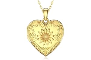 SOULMEET Personalized Silver Locket Necklace That Holds Pictures Photo Keep Someone Near to You Custom Lockets Necklaces Letters Engraving for His Her