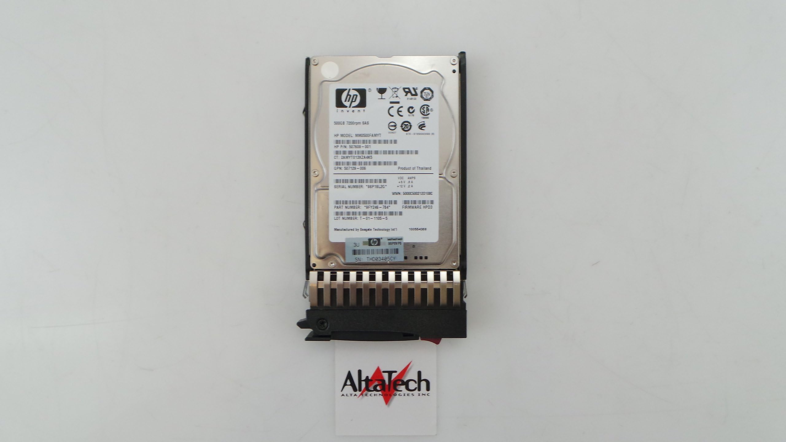 HP 500GB 6G SAS 7.2K 2.5IN MDL HDD