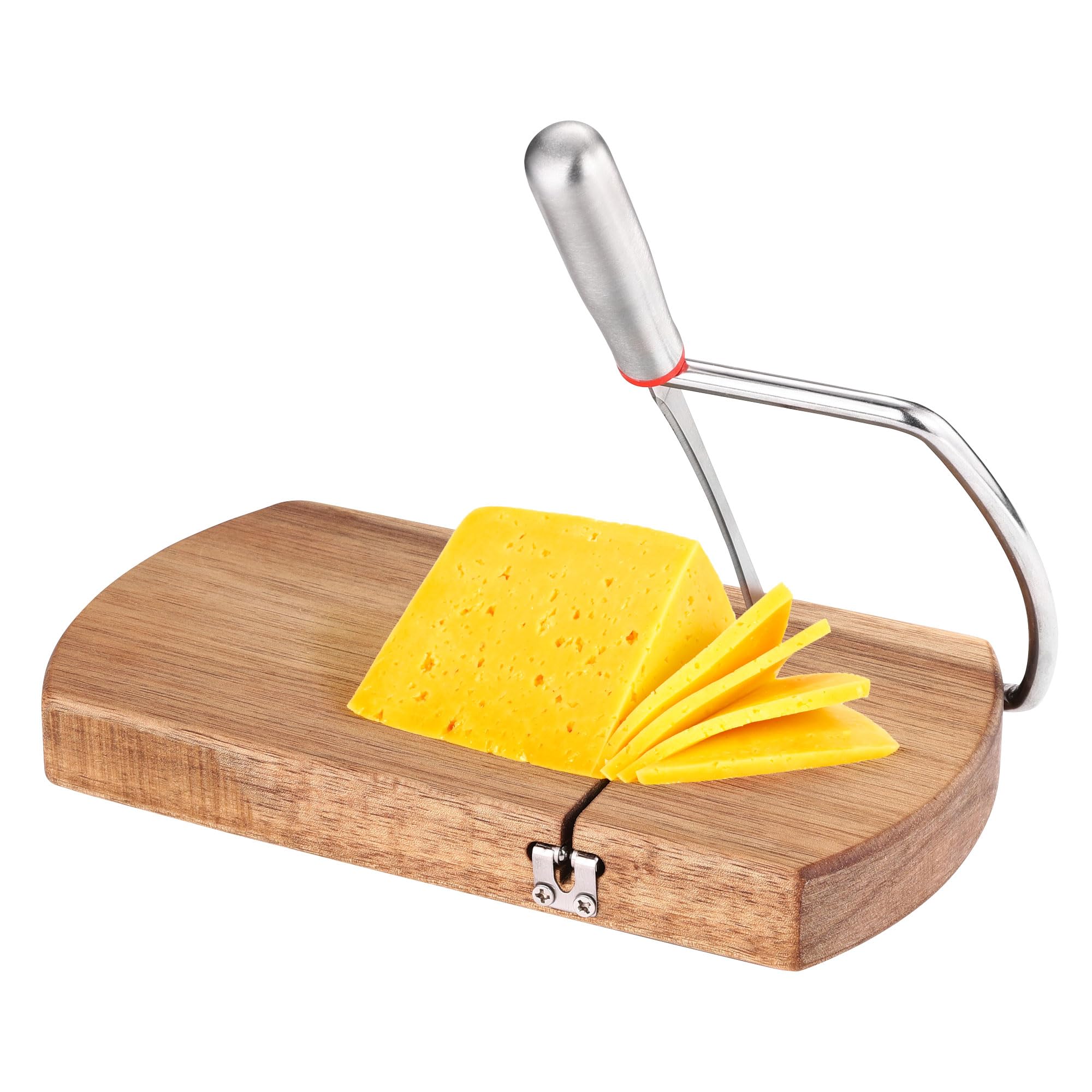 Photo 1 of Wooden Cheese Slicer Cutter, Heavy Duty Cheese Cutter Board with Stainless Steel Blade for Block Cheese, Guillotine Sausage Ham Biltong Jerky Multipurpose Slicer