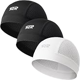 THINDUST 3-Pack Breathable Mesh Skull Cap Sweat Control Helmet Liner | Lightweight Quick Dry Cooling Sports Cycling Motorcycle Hard Hat Liner for Men Women
